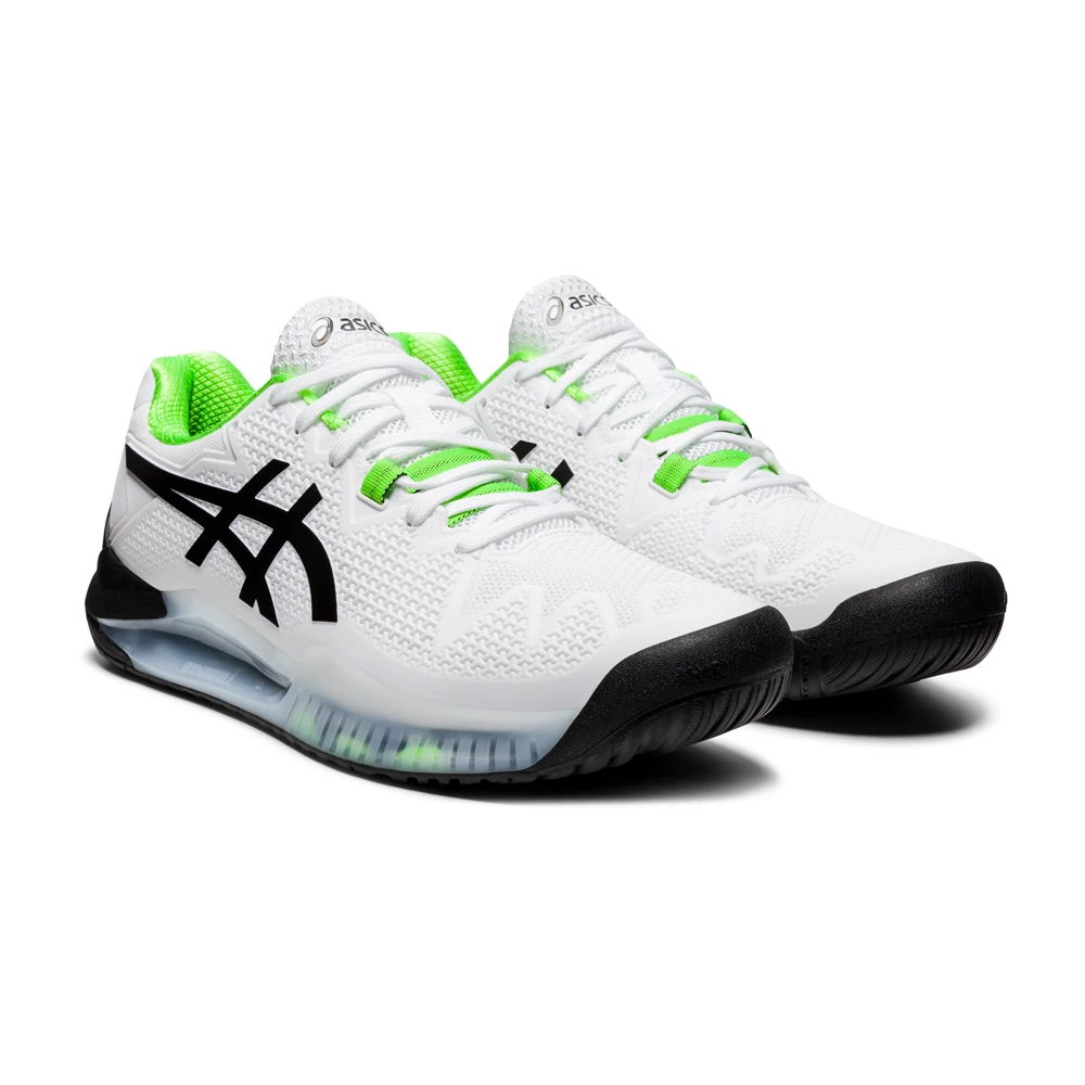 Asics Gel Resolution 8 2E-Wide (Men's) - White/Green Gecko (Available Size: 14) - Image 5