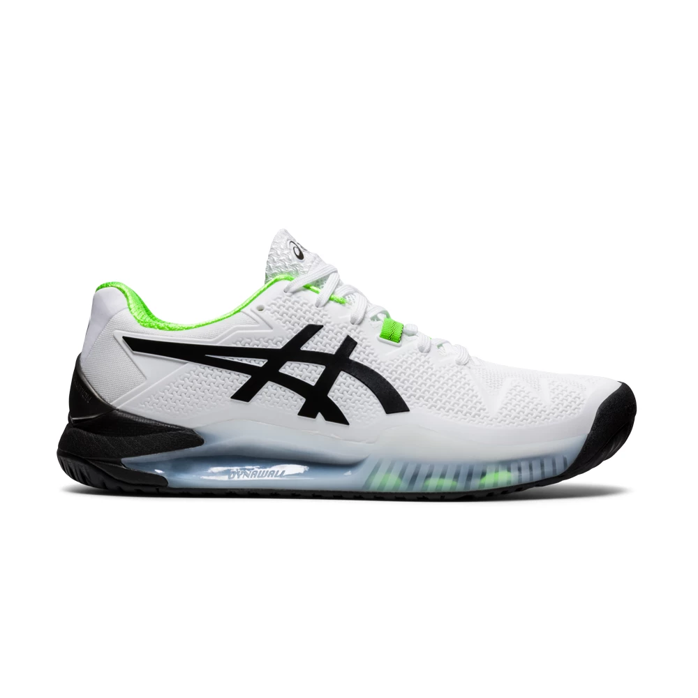 Asics Gel Resolution 8 2E-Wide (Men's) - White/Green Gecko (Available Size: 14)