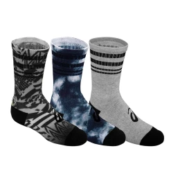 Asics Contend Youth Crew (3 Pack) - Black Assorted (Available Size: S, M)