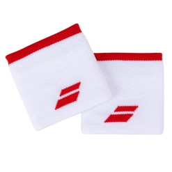 Babolat Logo Wristband - White/Red