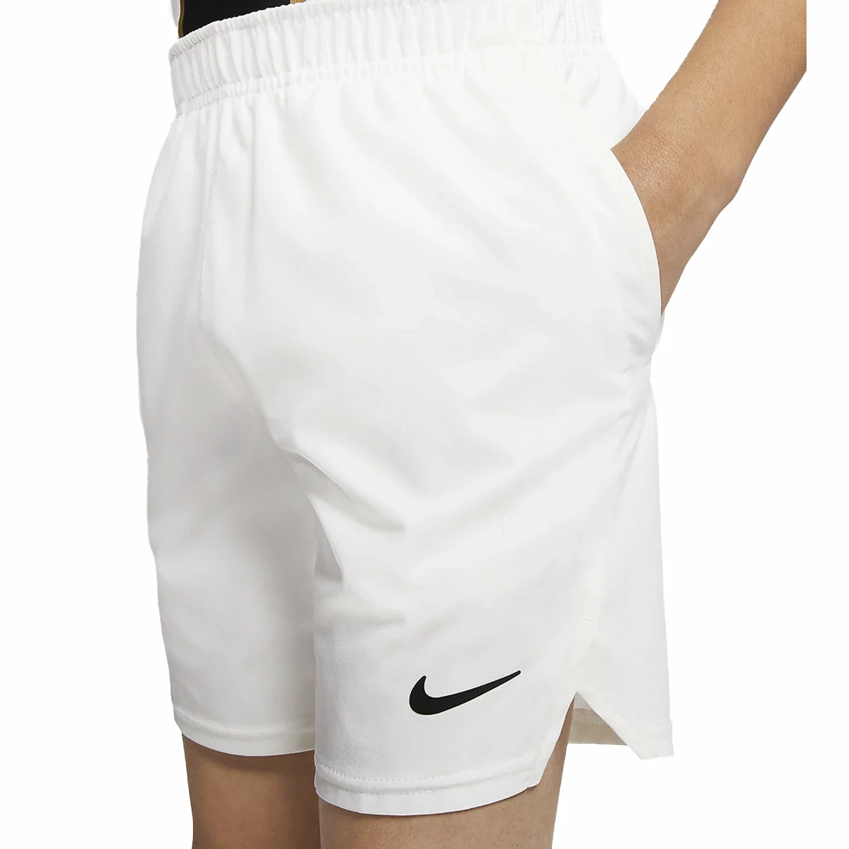 Nike Court Dri-FIT Victory Shorts (Boy's) - White/Black - Image 2