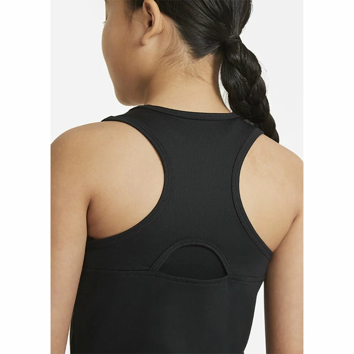 Nike Court Dri-Fit Victory Tank (Girl's) - Black/White (Available Size: XL) - Image 2