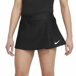 Nike Court Dri-Fit Flouncy Tennis Skirt (Girl's) - Black/White