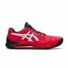 Asics Gel Resolution 8 Clay (Men's) - Electric Red/White (Available Size: 12.5)