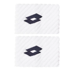 Lotto Wide Tennis Wristbands - White/Navy
