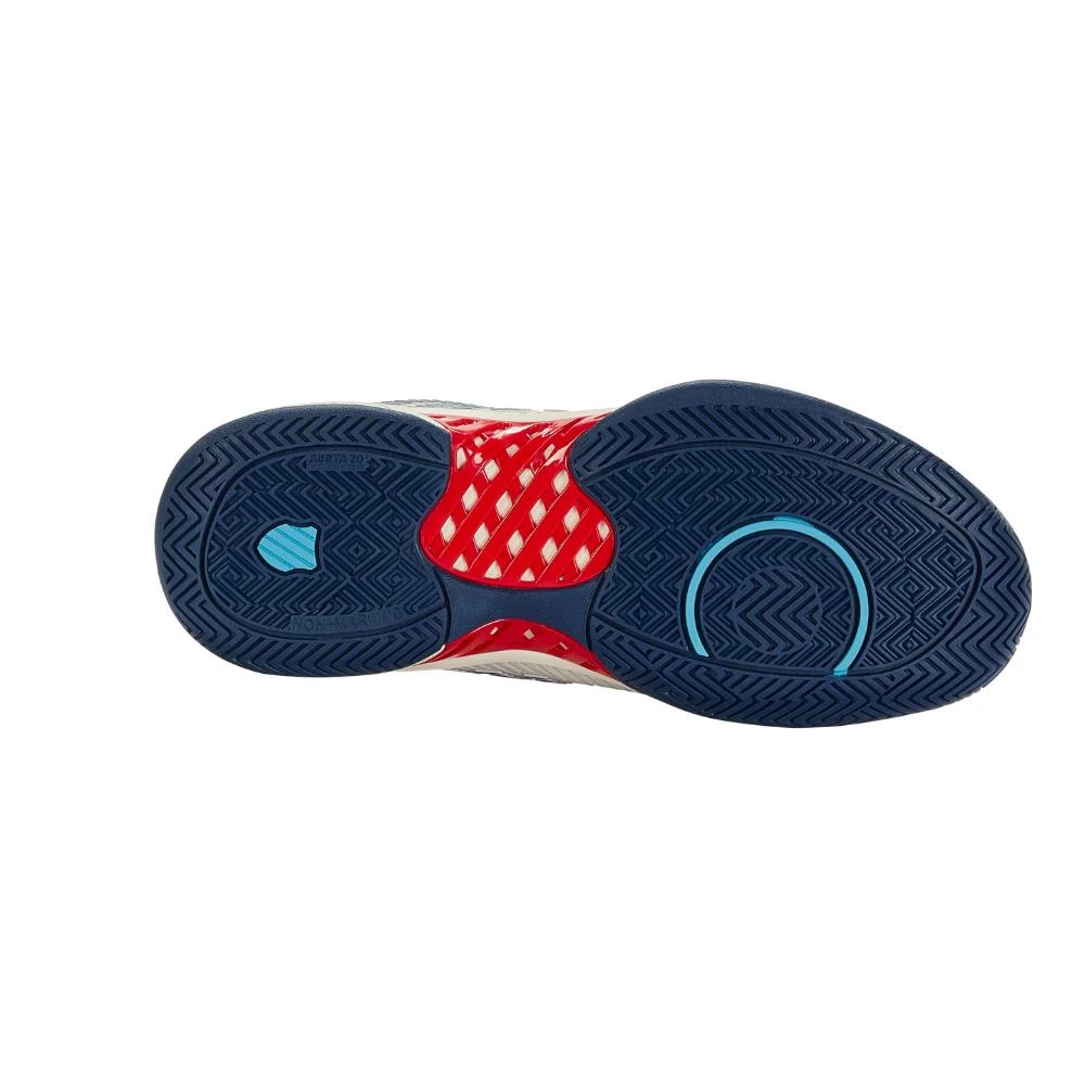 K-Swiss Hypercourt Express 2 (Men's) - Blanc De Blanc/Blue Opal/Lollipop - Image 3