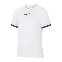 Nike Court Dri-Fit Tennis T-Shirt (Boy's) - White/Black (Available Size: XS,S)