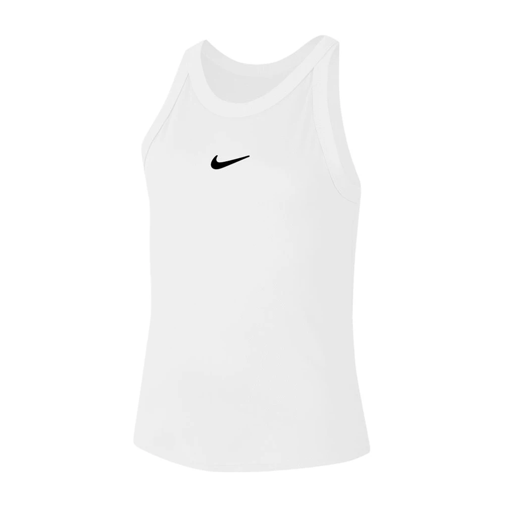 Nike Court Dri-Fit Tennis Tank (Girl's) - White/Black