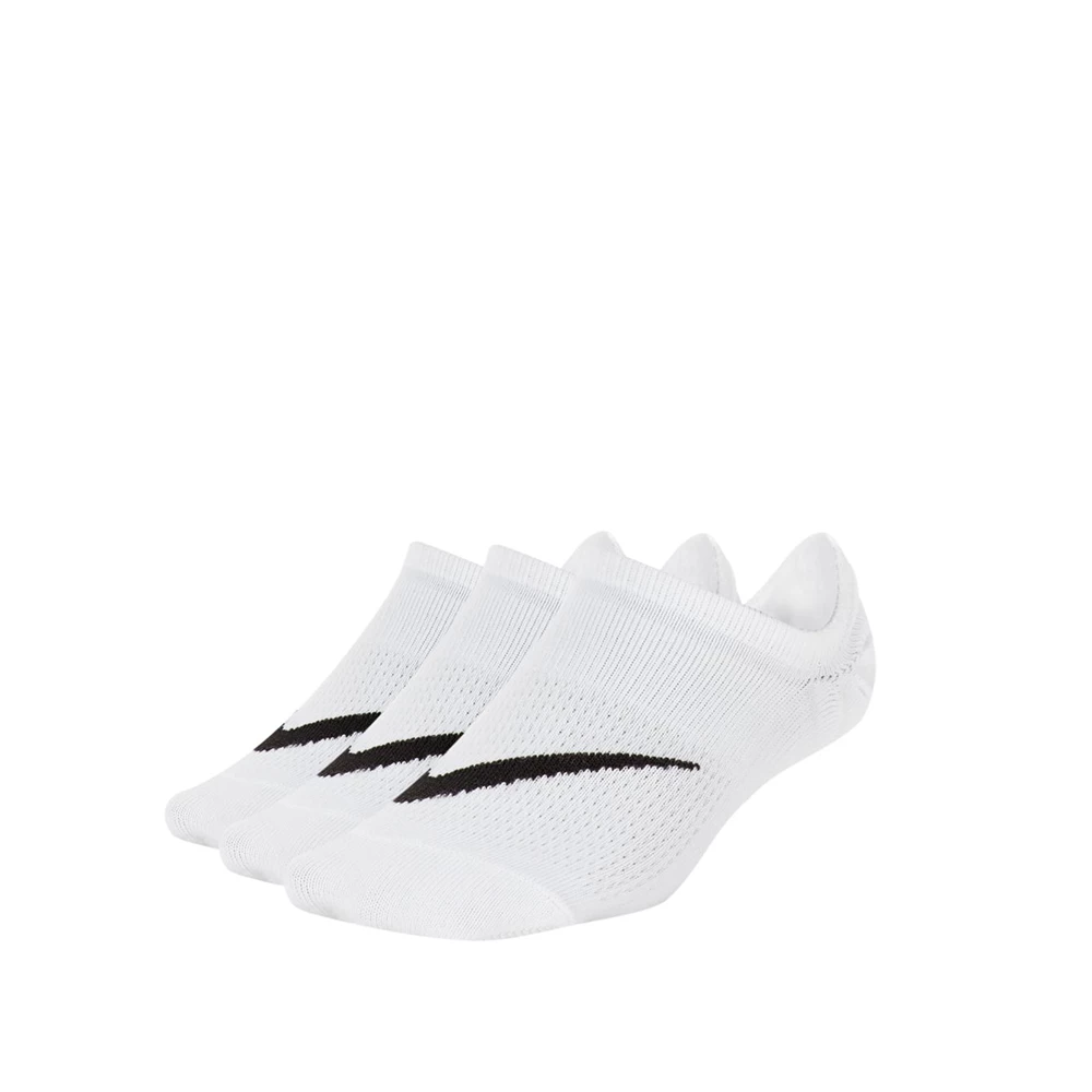 Nike Everyday Lightweight No Show Footie Socks 3-Pack (Junior's) - White/Black