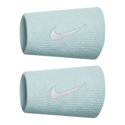 Nike Premier Doublewide Tennis Wristbands - Topaz Mist/White