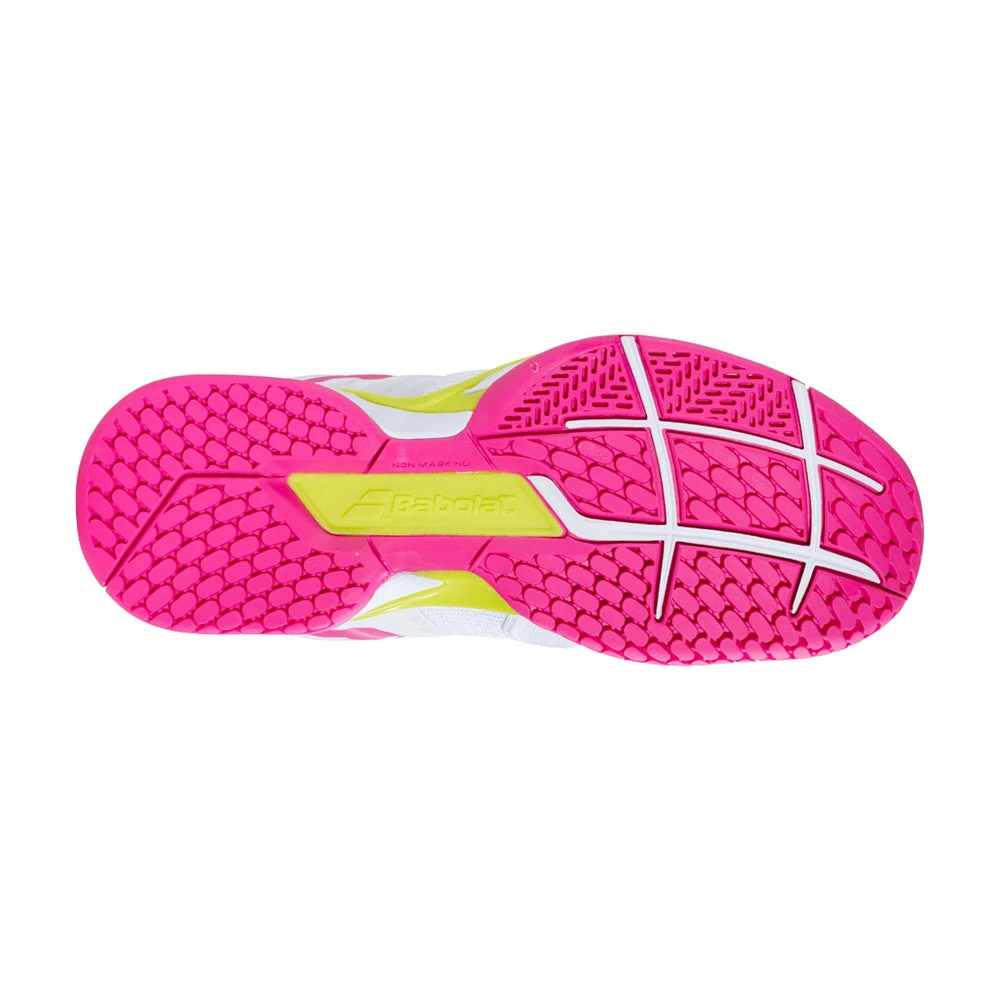 Babolat Propulse Blast All Court (Women's) - White/Pink/Yellow (Available Size: 10) - Image 2