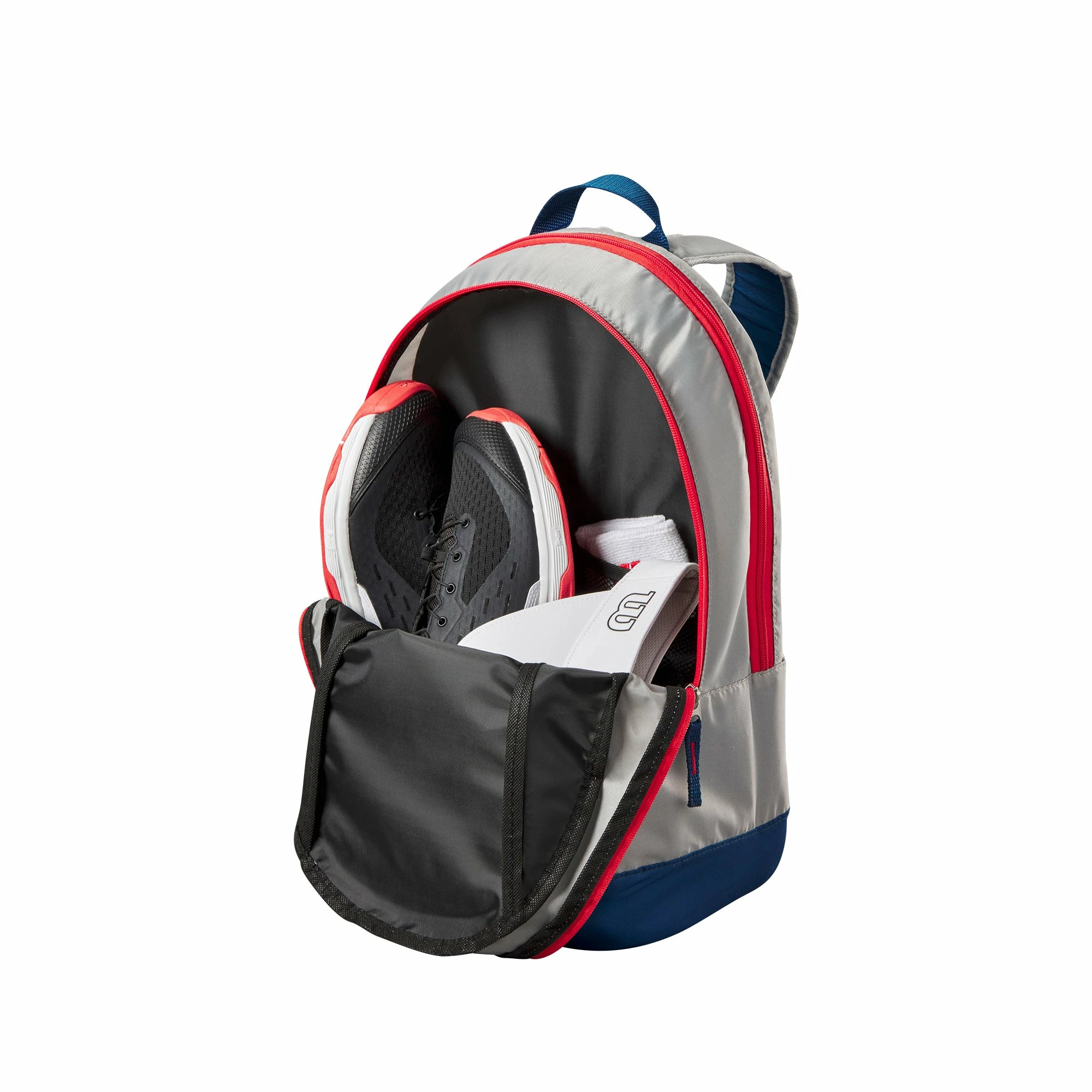 Wilson Junior Backpack - Light Grey/Red/Blue - Image 2