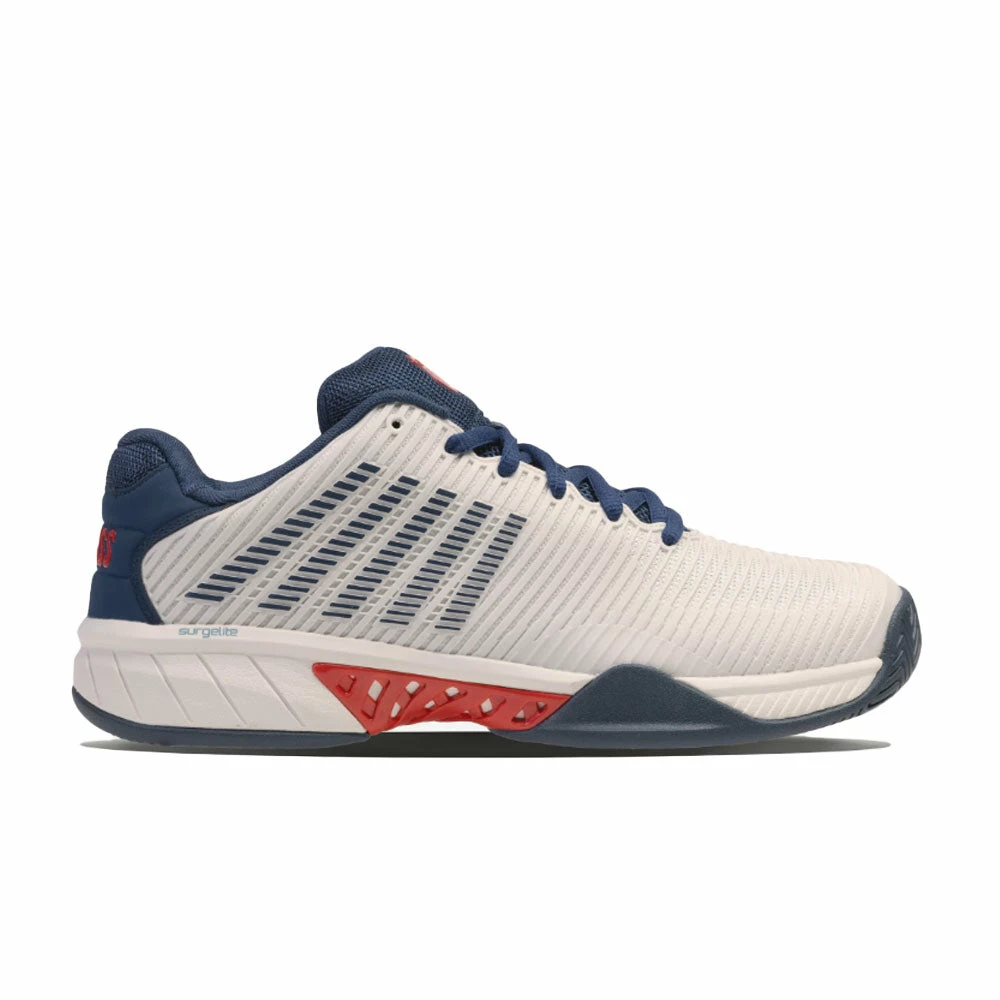 K-Swiss Hypercourt Express 2 (Men's) - Blanc De Blanc/Blue Opal/Lollipop