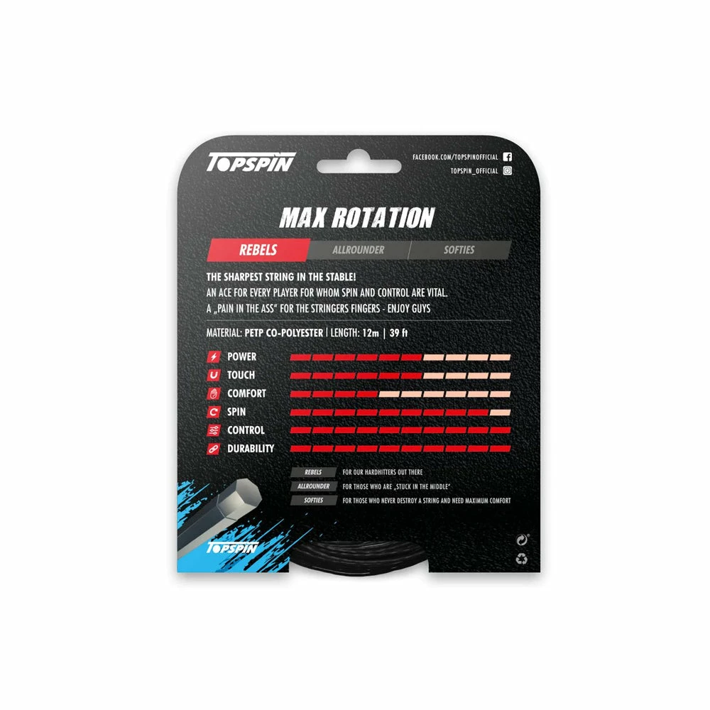 Top Spin Topspin Max Rotation (1.31mm) - Black - Image 2