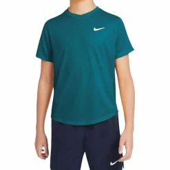 NikeCourt Dri-FIT Victory Top (Boy's) - Bright Spruce/Bright Spruce/White